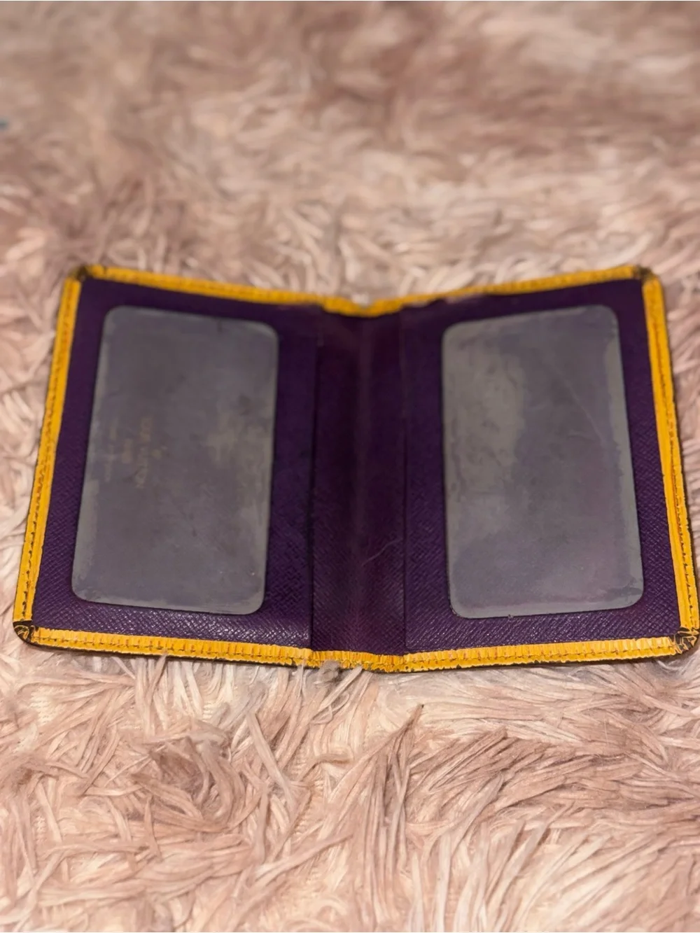Louis Vuitton Vintage Yellow Epi Porte 2 Cartes Vertical ID Pass Case